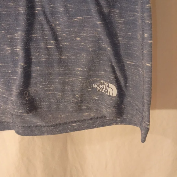 The North Face Women's Blue V-Neck Short Sleeve Top - Picture 3 of 5